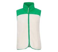 OXMO OXBetty Damen Weste Fleece Outdoor Weste hochwertiges Teddy Material Reißverschluss mit hochabschließendem Kragen Regular Fit, Größe:L, Farbe:Mint Mix (201742)