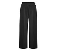 OXMO OXBryndis Damen Hose Stoffhose Culotte aus Modal-Mix Regular Fit, Größe:S, Farbe:Black (194007)