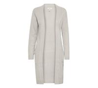 Strickjacke OXMO "Strickjacke OXCabba", Damen, Gr. L, grau (mid grau), Obermaterial: 100% Polyacryl PAN., Strickjacken Strickjacke (54117657-L) mid grau