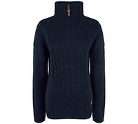OXMO OXCarry Damen Strickpullover Troyer Grobstrick Pullover mit Troyerkragen Rippbündchen Label-Details Regular fit, Größe:XXL, Farbe:Insignia B (791991)