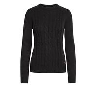 OXMO OXCarryone Damen Strickpullover Pullover mit Rundhals Label-Badge Regular fit, Größe:L, Farbe:Black (799000)