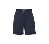 OXMO OXChanice Damen Cargoshorts Shorts Bermuda Kurze Hose mit Eingrifftaschen Gürtelschlaufen Baumwollmischung Regular fit, Größe:38, Farbe:Total Eclipse (194010)