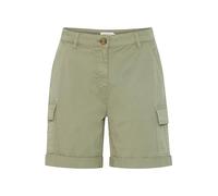 OXMO OXChanice Damen Cargoshorts Shorts Bermuda Kurze Hose mit Eingrifftaschen Gürtelschlaufen Baumwollmischung Regular fit, Größe:38, Farbe:Seagrass (166008)