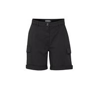 OXMO OXChanice Damen Cargoshorts Shorts Bermuda Kurze Hose mit Eingrifftaschen Gürtelschlaufen Baumwollmischung Regular fit, Größe:40, Farbe:Black (194007)
