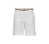OXMO OXDaney Shorts Damen Chino Shorts Elegante Kurze Hose mit Kunstledergürtel Regular-Fit Baumwolle mit Stretch, Größe:42, Farbe:Off White (114800)