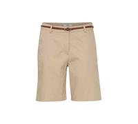 OXMO OXDaney Shorts Damen Chino Shorts Elegante Kurze Hose mit Kunstledergürtel Regular-Fit Baumwolle mit Stretch, Größe:36, Farbe:Nomad (161212)