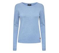 Strickfleece-Pullover OXMO "Strickpullover OXEdda", Damen, Gr. L, blau (stonewash melange), Obermaterial: 70% Viskose CV. 30% Nylon NY., Pullover (60835036-L) stonewash melange
