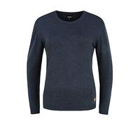 Strickfleece-Pullover OXMO "Strickpullover OXEdda", Damen, Gr. L, blau (ins bl mel), Obermaterial: 70% Viskose CV. 30% Nylon NY., Pullover (46284558-L) ins bl mel