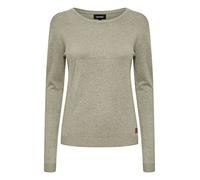 Strickfleece-Pullover OXMO "Strickpullover OXEdda", Damen, Gr. M, grün (seagrass melange), Obermaterial: 70% Viskose CV. 30% Nylon NY., Pullover (50863536-M) seagrass melange