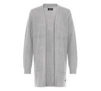 Strickjacke OXMO "Strickjacke OXEDNA", Damen, Gr. XXL, grau (medium grau melange), Obermaterial: 100% Polyacryl PAN., Strickjacken Strickjacke (82941233-XXL) medium grau melange