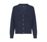 Strickjacke OXMO "Strickjacke OXEdna", Damen, Gr. L, blau (total eclipse), Obermaterial: 100% Polyacryl PAN., Strickjacken Strickjacke (91356233-L) total eclipse