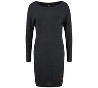 OXMO OXElla Damen Strickkleid Feinstrickkleid Kleid mit Rundhals-Ausschnitt Regular fit, Größe:L, Farbe:DAR Grey M (798288)