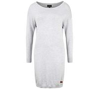 OXMO OXElla Damen Strickkleid Feinstrickkleid Kleid mit Rundhals-Ausschnitt Regular fit, Größe:XL, Farbe:LIG Grey M (798242)