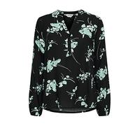 Langarmbluse OXMO "Langarmbluse OXElvy" Gr. 40, schwarz (schwarz mix) Damen Blusen (65181725-40) schwarz mix