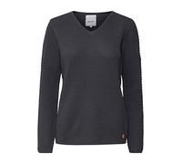 OXMO OXHanna Damen Strickpullover Feinstrick Pullover mit V-Ausschnitt 100% Baumwolle Regular fit