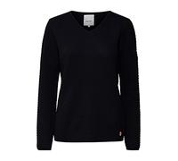 OXMO OXHanna Damen Strickpullover Feinstrick Pullover mit V-Ausschnitt 100% Baumwolle Regular fit