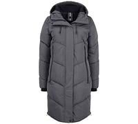 OXMO OXJuna Damen Wintermantel Parka Mantel mit Kapuze Gummizug Reißverschlusstaschen Seiten-Reißverschlüsse Regular fit, Größe:L, Farbe:Iron Gate (193910)