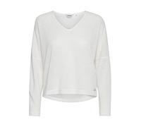 OXMO OXKatla Damen Strickpullover Feinstrick Pullover mit V-Ausschnitt, Größe:XXL, Farbe:Off White (114800)