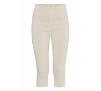 OXMO OXKEANA Damen Hose Stoffhose Caprihose aus Viskose mit Stretch elastischer Bund Skinny-Fit, Größe:L, Farbe:Cement (140708)