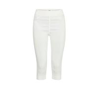 OXMO OXKEANA Damen Hose Stoffhose Caprihose aus Viskose mit Stretch elastischer Bund Skinny-Fit, Größe:2XL, Farbe:Optical White (110601)