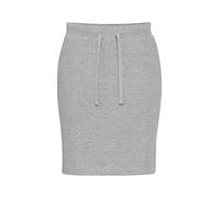 OXMO OXLou Damen Kurzer Rock elastischer Bund mit Kordeln, Größe:XL, Farbe:Light Grey Melange (200686)