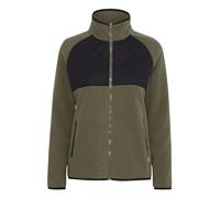 OXMO OXMalin Damen Fleecejacke Sweatjacke Jacke mit Stehkragen, Größe:XL, Farbe:Dusty Olive (180515)