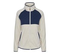 OXMO OXMalin Damen Fleecejacke Sweatjacke Jacke mit Stehkragen, Größe:XL, Farbe:Oatmeal (130401)