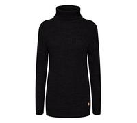 OXMO OXNanna Strickpullover Damen Grobstrickpullover Pullover mit Rollkragen Regular Fit, Größe:XS, Farbe:Black (194007)