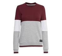 Rundhalspullover OXMO "Sweatpullover OXOmaya", Damen, Gr. L, rot (wine rot), Obermaterial: 80% Polyester PES. 20% Baumwolle CO., Pullover Rundhalspullover (24449667-L) wine rot