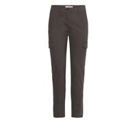 Cargohose OXMO "Cargohose OXPALER", Damen, Gr. 36, N-Gr, grau (ebony), Obermaterial: 98% Baumwolle CO. 2% Elasthan EL., Hosen Cargohose (27151835-36) ebony