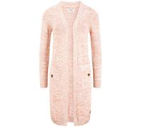 OXMO OXPhiletta Damen Lange Strickjacke Grobstrick Cardigan Longstrickjacke aufgesetzte Taschen 100% Baumwolle Regular fit, Größe:S, Farbe:Cameo BROW (7951783)