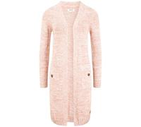 OXMO OXPhiletta Damen Lange Strickjacke Grobstrick Cardigan Longstrickjacke aufgesetzte Taschen 100% Baumwolle Regular fit, Größe:L, Farbe:Cameo BROW (7951783)