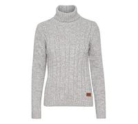 OXMO OXPhilipa Damen Rollkragenpullover Pullover mit Rollkragen 100% Baumwolle Regular fit, Größe:S, Farbe:LIG Grey M (798242)