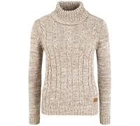 OXMO OXPhilipa Damen Rollkragenpullover Pullover mit Rollkragen 100% Baumwolle Regular fit, Größe:XL, Farbe:Dune (795409)