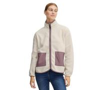 OXMO OXPIPER Fleecejacke Damen Sweatjacke Jacke mit Teddyfutter, Größe:L, Farbe:Birch (130905)