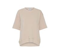 OXMO OXSAFINA Damen Sweatshirt Pullover Sweater O-Neck Crewneck 3/4-Ärmel Oversize Schnitt, Größe:L, Farbe:Doeskin (151308)