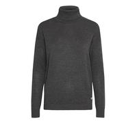 OXMO OXSina Damen Rollkragenpullover Pullover Pulli mit Rollkragen Rippbündchen 100% Baumwolle Regular fit, Größe:M, Farbe:Dark Grey Melange (1940071)