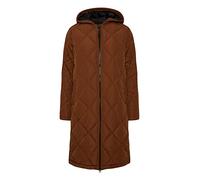 OXMO OXStanca Damen Steppmantel Wintermantel Winterjacke gefüttert mit Kapuze Eingrifftaschen Regular fit, Größe:M, Farbe:Tortoise Shell (191241)