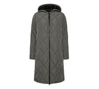 OXMO OXStanca Damen Steppmantel Wintermantel Winterjacke gefüttert mit Kapuze Eingrifftaschen Regular fit, Größe:M, Farbe:Pewter (185203)