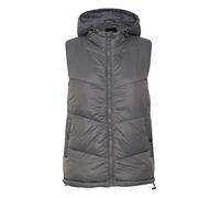 OXMO OXTabita Damen Weste Steppweste Outdoor Weste mit hochabschließendem Kragen gefüttert, Größe:M, Farbe:Pewter (185203)