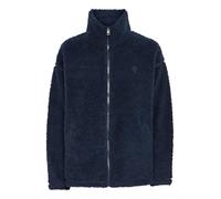 OXMO OXTovine Damen Teddy-Jacke Übergangsjacke Jacke mit Stehkragen Eingrifftaschen Reißverschluss Loose fit, Größe:M, Farbe:Total Eclipse (194010)