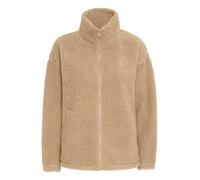 OXMO OXTovine Damen Teddy-Jacke Übergangsjacke Jacke mit Stehkragen Eingrifftaschen Reißverschluss Loose fit, Größe:M, Farbe:Dune (171009)