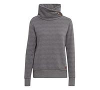 OXMO OXVernita Damen Pullover Sweater Sweatshirt mit Tubeneck Rippbünchen Baumwollmischung Regular fit, Größe:S, Farbe:Medium Grey Melange (201146)