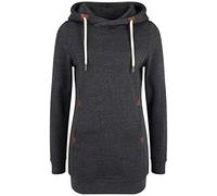 OXMO OXVicky Damen Sweat Hoodie Long Pullover Kapuzenpullover mit Kapuze Kordelzug Regular fit, Größe:M, Farbe:DAR Grey M (798288)