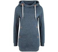 OXMO OXVicky Damen Sweat Hoodie Long Pullover Kapuzenpullover mit Kapuze Kordelzug Regular fit, Größe:M, Farbe:INS BL Mel (7989915)