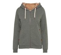 OXMO OXVicky Pile Sweat Zip-Hoodie Damen Sweatjacke Cardigan Sweatshirtjacke mit Teddy-Futter Reißverschluss Eingrifftaschen Regular fit, Größe:L, Farbe:Climb Mel (7987853)