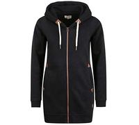 OXMO OXVicky Straight Sweat Zip-Hoodie Damen Sweatjacke Kapuzenjacke Hoodie mit Kapuze Kordel Eingrifftaschen Regular fit, Größe:XS, Farbe:Black (799000)