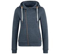 OXMO Vicky Damen Sweatjacke Kapuzenjacke Hoodie mit Kapuze, Größe:S, Farbe:INS BL MEL (7989915)