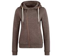OXMO OXVicky Sweat Zip-Hoodie Damen Sweatjacke Kapuzenjacke Hoodie mit Kapuze Kordel Reißverschluss Eingrifftaschen Regular fit, Größe:S, Farbe:Coffe B ME (798973)