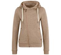 OXMO Vicky Damen Sweatjacke Kapuzenjacke Hoodie mit Kapuze, Größe:L, Farbe:Sand MELAN (7984093)